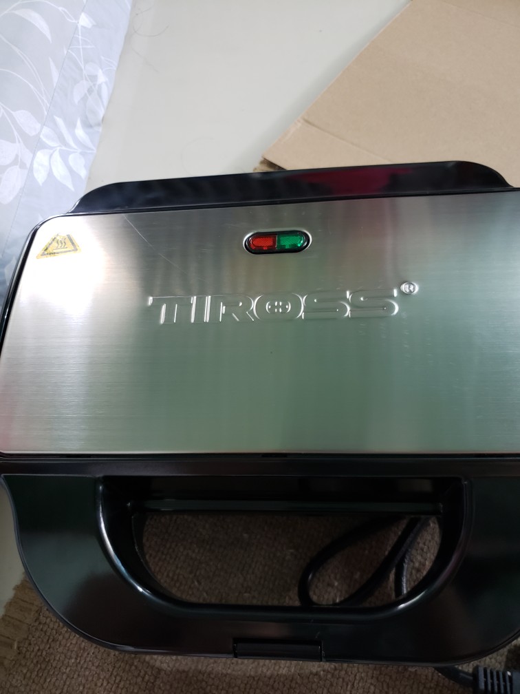 Kẹp Nướng Sandwich 3 Trong 1 Tiross TS9655 - Công Suất 900W, Nướng Bánh Waffle, Sandwich, Thịt - Thiết Kế Hiện Đại, An Toàn, Dễ Dàng Sử Dụng