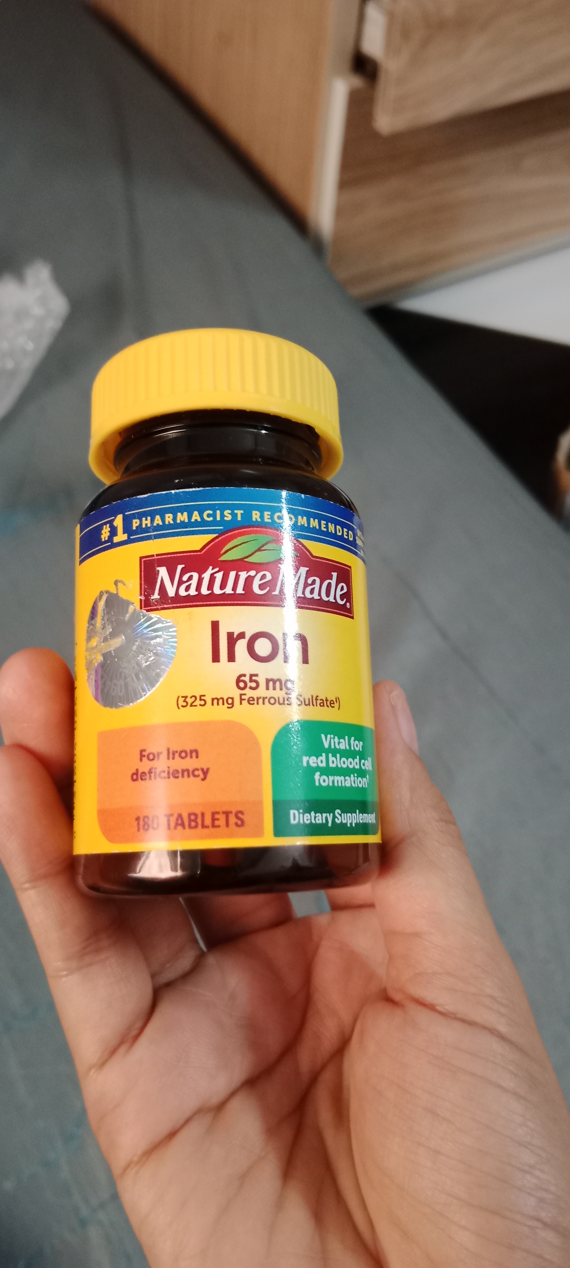 Viên uống bổ sung sắt Nature Made Iron 65mg - Hỗ trợ sức khỏe cho bà bầu, phòng ngừa thiếu máu, tăng cường miễn dịch, 365 viên