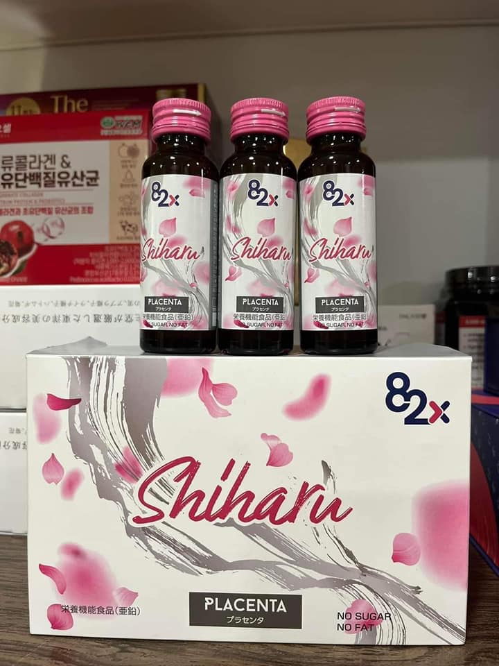 Nước Uống Hỗ Trợ Cân Bằng Nội Tiết Tố 82X Shiharu Placenta - Làm Đẹp Da, Ngăn Ngừa Nám, Phục Hồi Sức Khỏe Nữ Giới 50ml/Chai