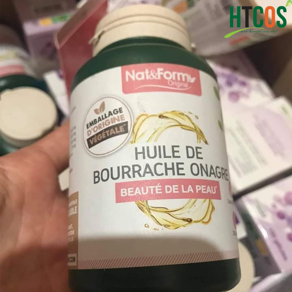 Viên uống tinh dầu hoa anh thảo Nat&Form - Huile De Bourrache Onagre - Hỗ trợ sức khỏe và làm đẹp da cho phụ nữ