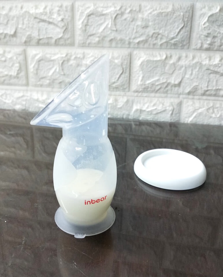 Cốc hứng sữa Silicon Inbear IBC-7100 Có Vạch Chia Dung Tích, Thiết Kế Tiện Lợi Dùng Với Máy Tiệt Trùng - An Toàn Cho Bé Yêu