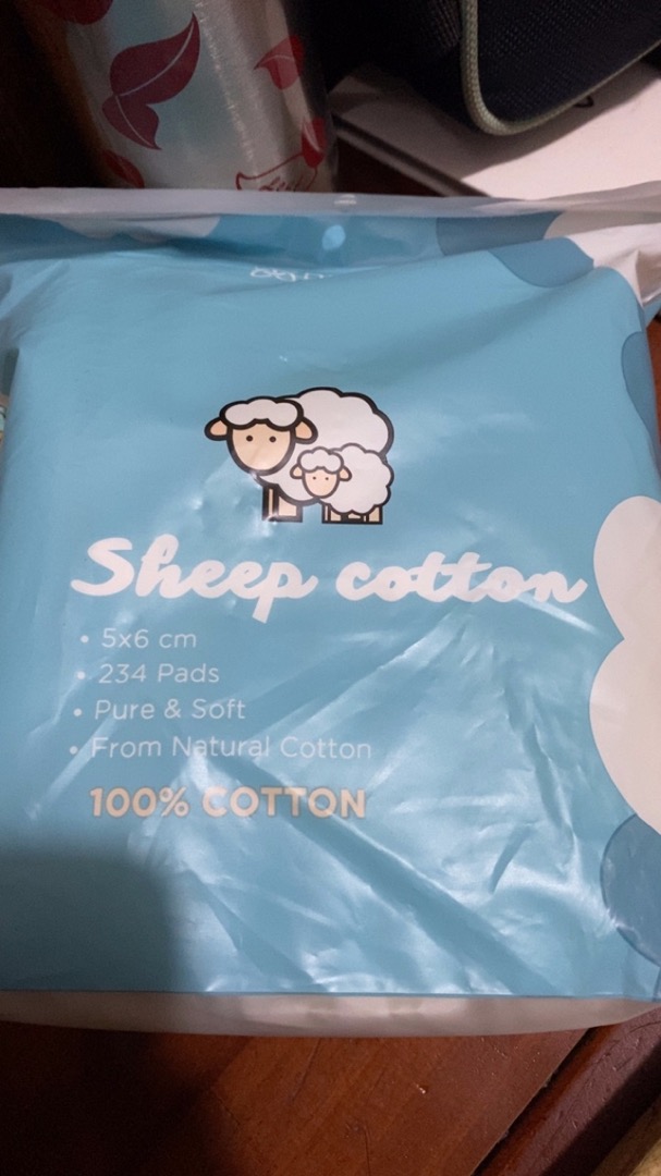 Bông Tẩy Trang Habaria Sheep Cotton - 234 Miếng 100% Cotton Tự Nhiên, Mềm Mịn, Không Gây Kích Ứng, Dùng Cho Mọi Loại Da