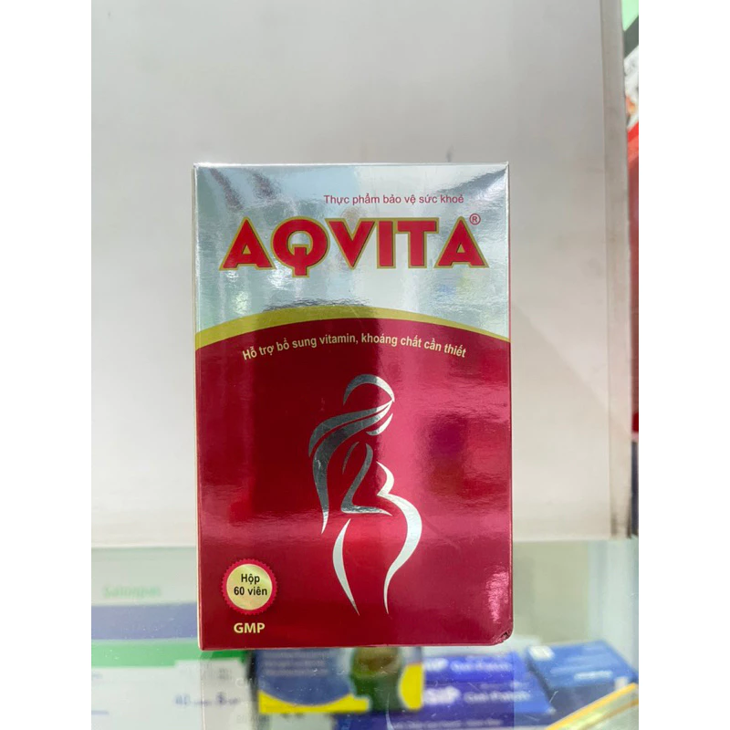 Viên Bổ Máu, Bổ Bà Bầu AQVITA Giúp Bổ Sung Dinh Dưỡng Toàn Diện Cho Phụ Nữ Mang Thai (Hộp 60 viên)