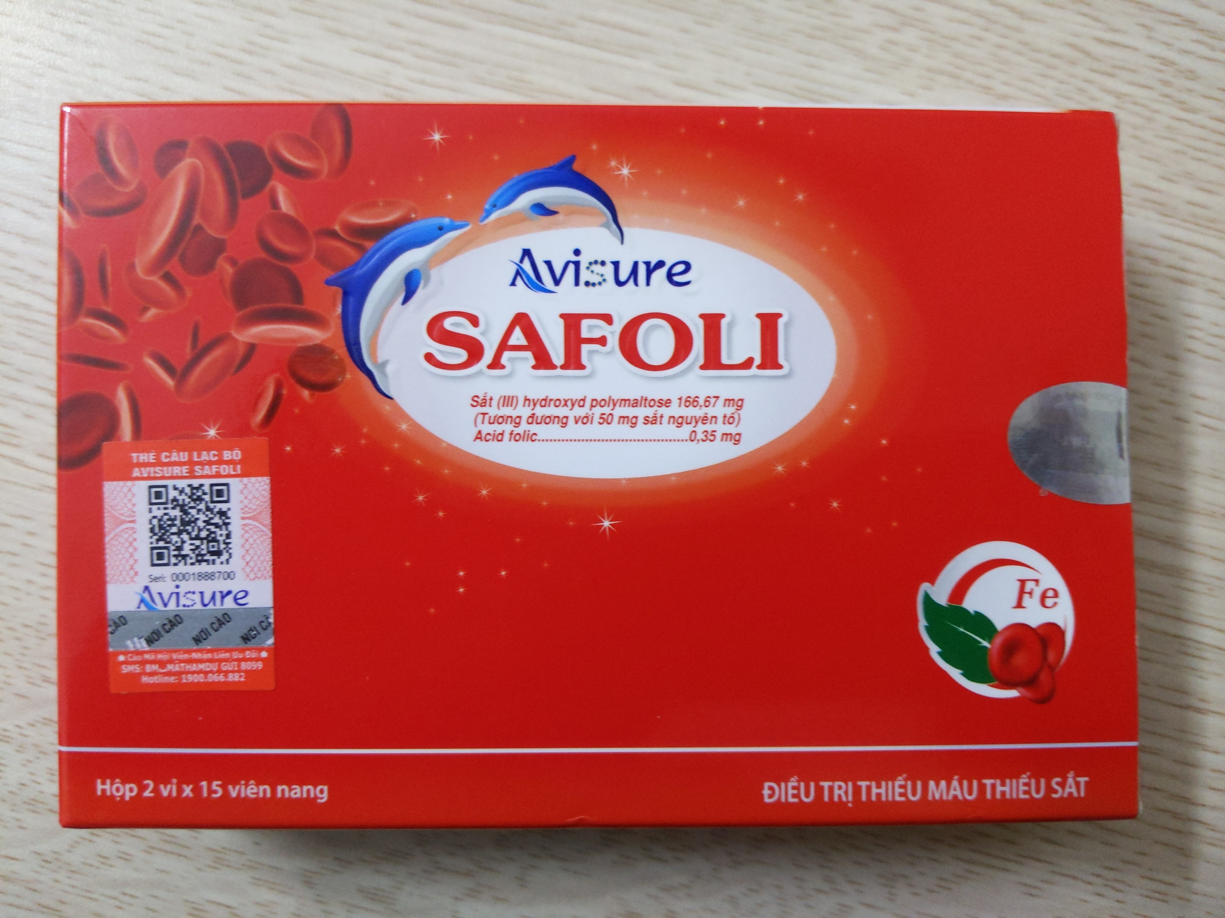 Sắt Safoli Avisure - Bổ sung Sắt và Acid Folic Cho Bà Bầu, Phụ Nữ Sau Sinh và Người Thiếu Máu - Hộp 30 Viên