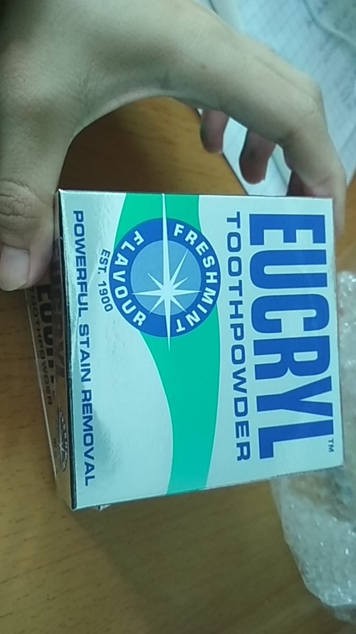 Bột Eucryl Tooth Powder Trắng Răng - Hỗ Trợ Làm Sạch, Bạc Hà, 50g - Sản Phẩm Chính Hãng Từ Anh Quốc