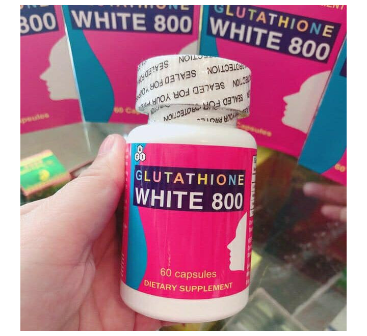Viên Uống Trắng Da Glutathione White 800 - Hỗ Trợ Làm Sáng Da Từ Bên Trong, Tăng Cường Độ Đàn Hồi và Khỏe Mạnh, Hộp 60 Viên