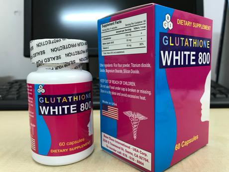 Viên Uống Trắng Da Glutathione White 800 - Hỗ Trợ Làm Sáng Da Từ Bên Trong, Tăng Cường Độ Đàn Hồi và Khỏe Mạnh, Hộp 60 Viên