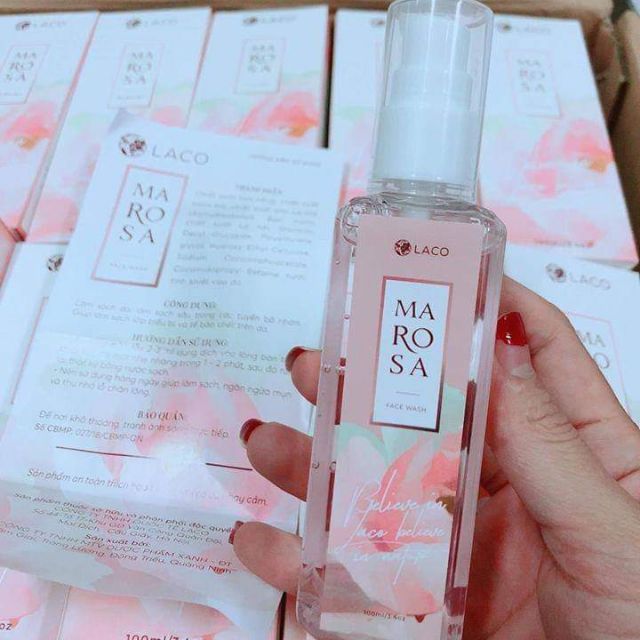 Sữa Rửa Mặt Marosa Laco 100ml - Gel Làm Sạch Da Tự Nhiên, Dưỡng Ẩm Mịn Màng, Phù Hợp Với Mọi Loại Da