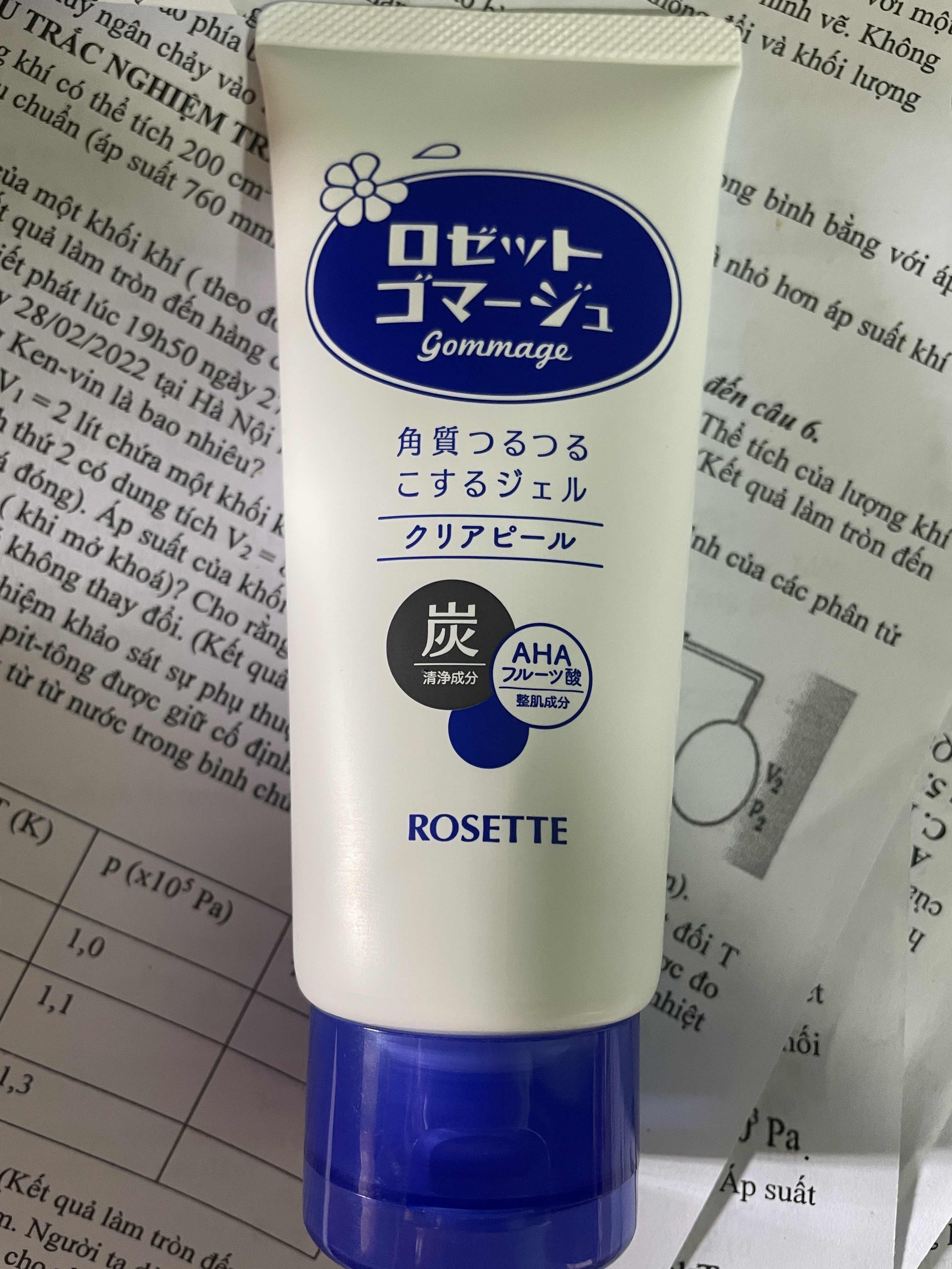 Gel Tẩy Tế Bào Chết Rosette Nhật Bản - Chiết Xuất Trái Cây, Da Mịn Màng, Dưỡng Ẩm Tự Nhiên, Làm Sạch Sâu Mặt và Body