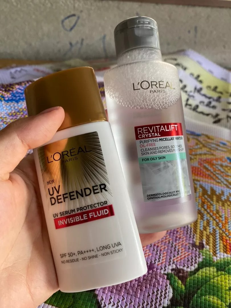 Kem Chống Nắng L'Oreal UV Defender Serum Invisible Fluid SPF 50+ PA++++ - Dạng Sữa Lỏng, Không Nhờn Dính, Thấm Nhanh, Bảo Vệ Da Tối Ưu