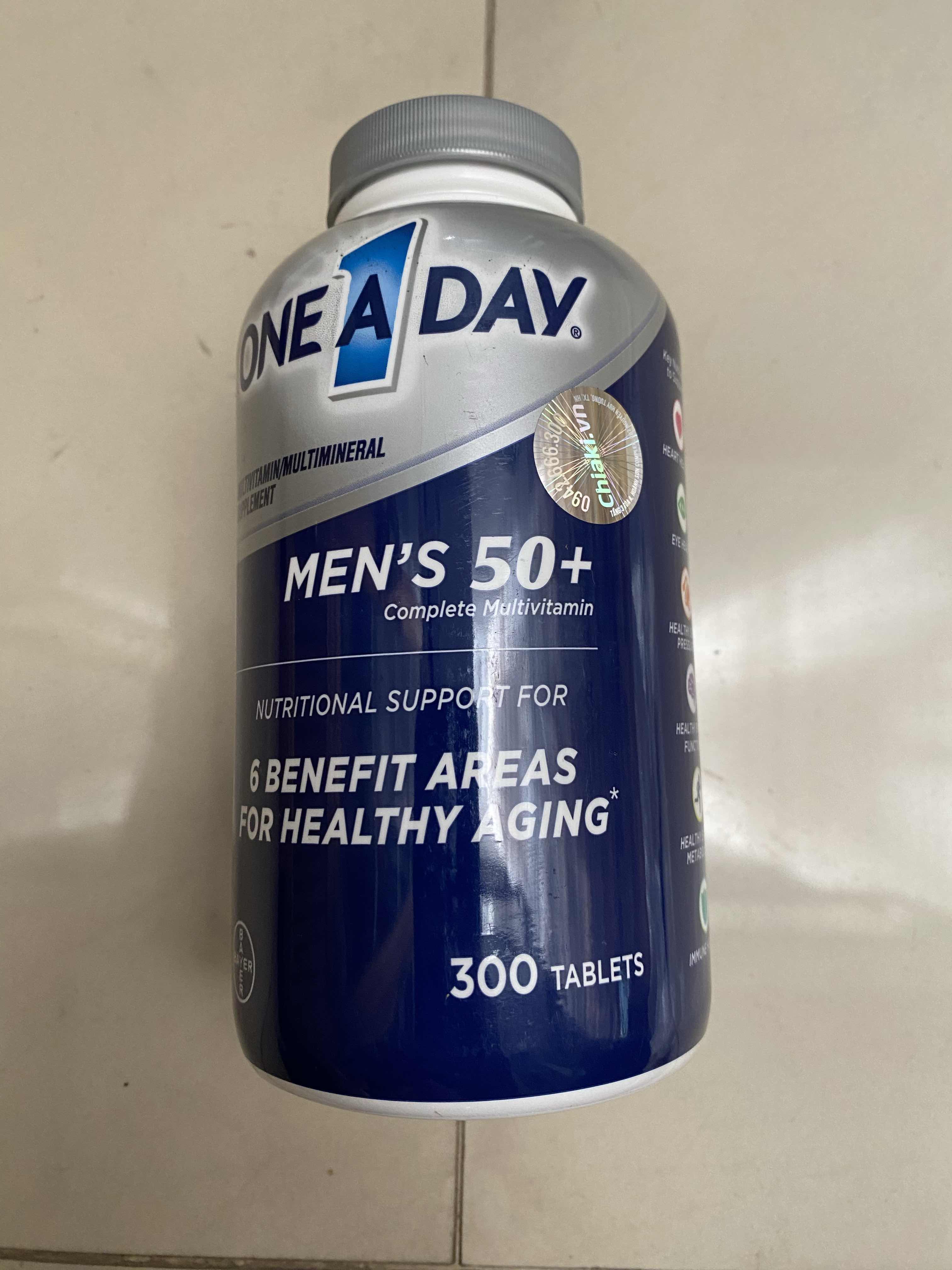 Viên uống One A Day For Women 50+ - Vitamin tổng hợp hỗ trợ sức khỏe cho phụ nữ trên 50 tuổi - Hộp 300 viên