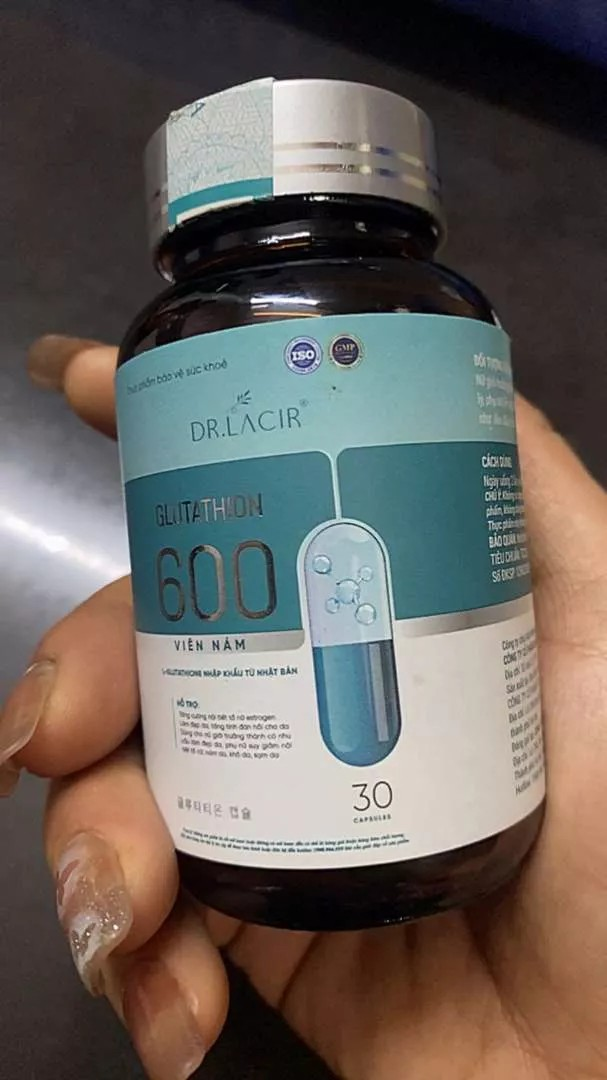 Viên uống Glutathione 600mg Dr. Lacir - Hỗ trợ làm trắng da và giảm thâm nám hiệu quả từ Nhật Bản