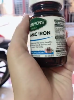 Viên bổ sung sắt hữu cơ Thompson's Organic Iron 30 viên - Hỗ trợ tăng cường sức khỏe cho phụ nữ mang thai và người ăn chay