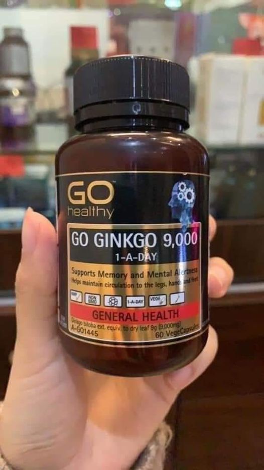 Viên uống Go Ginkgo New Zealand 9000 - Hỗ trợ cải thiện trí nhớ và tuần hoàn não, 60 viên bổ não tự nhiên, tăng cường sự tập trung