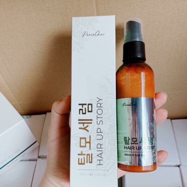 Xịt Mọc Tóc Genie Hair Up Story Paris Choi Hàn Quốc 100ml - Hỗ Trợ Tóc Dày, Chắc Khỏe, Giải Quyết Vấn Đề Tóc Gãy, Rụng