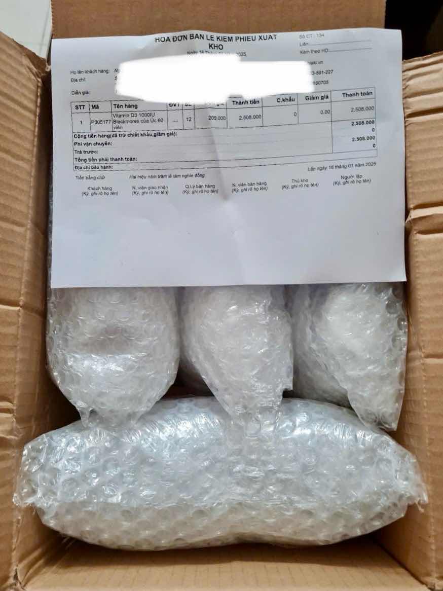 Vitamin D3 1000IU Blackmores - Hỗ Trợ Xương Khớp, 60 Viên, Dạng Tự Nhiên, Từ Úc, Hấp Thụ Dễ Dàng, Bổ Sung Vitamin D