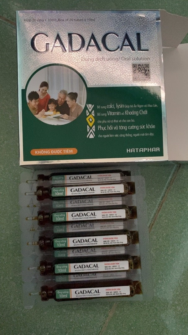 Siro Gadacal 200ml - Bổ sung Vitamin và Khoáng chất cho trẻ em và người lớn, hỗ trợ chức năng miễn dịch và phát triển khỏe mạnh