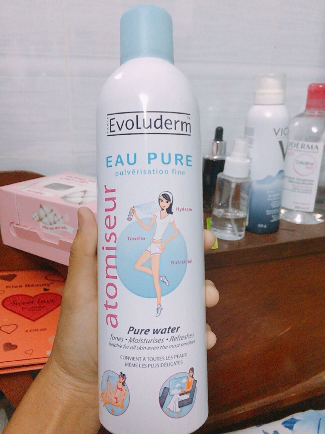 Xịt Khoáng Evoluderm Pháp 400ml - Dưỡng ẩm và Làm dịu da, Thích hợp cho mọi loại da, Giải pháp cấp nước tức thì