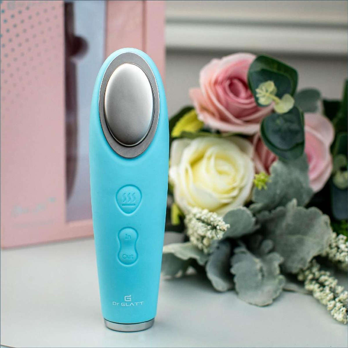 Máy rửa mặt Dr Glatt Dua Fit Pro - Thiết bị chăm sóc da công nghệ T-Sonic và Ion, Chống nước IPX7, 7 chế độ rung nhẹ nhàng.