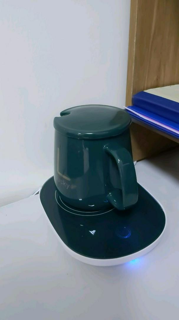 Bộ Cốc Sứ Hâm Nóng Sang Trọng Kèm Đế Điện và Thìa Mạ Vàng - Giữ Nhiệt Tốt, Thiết Kế Độc Đáo Cho Nhà Bếp