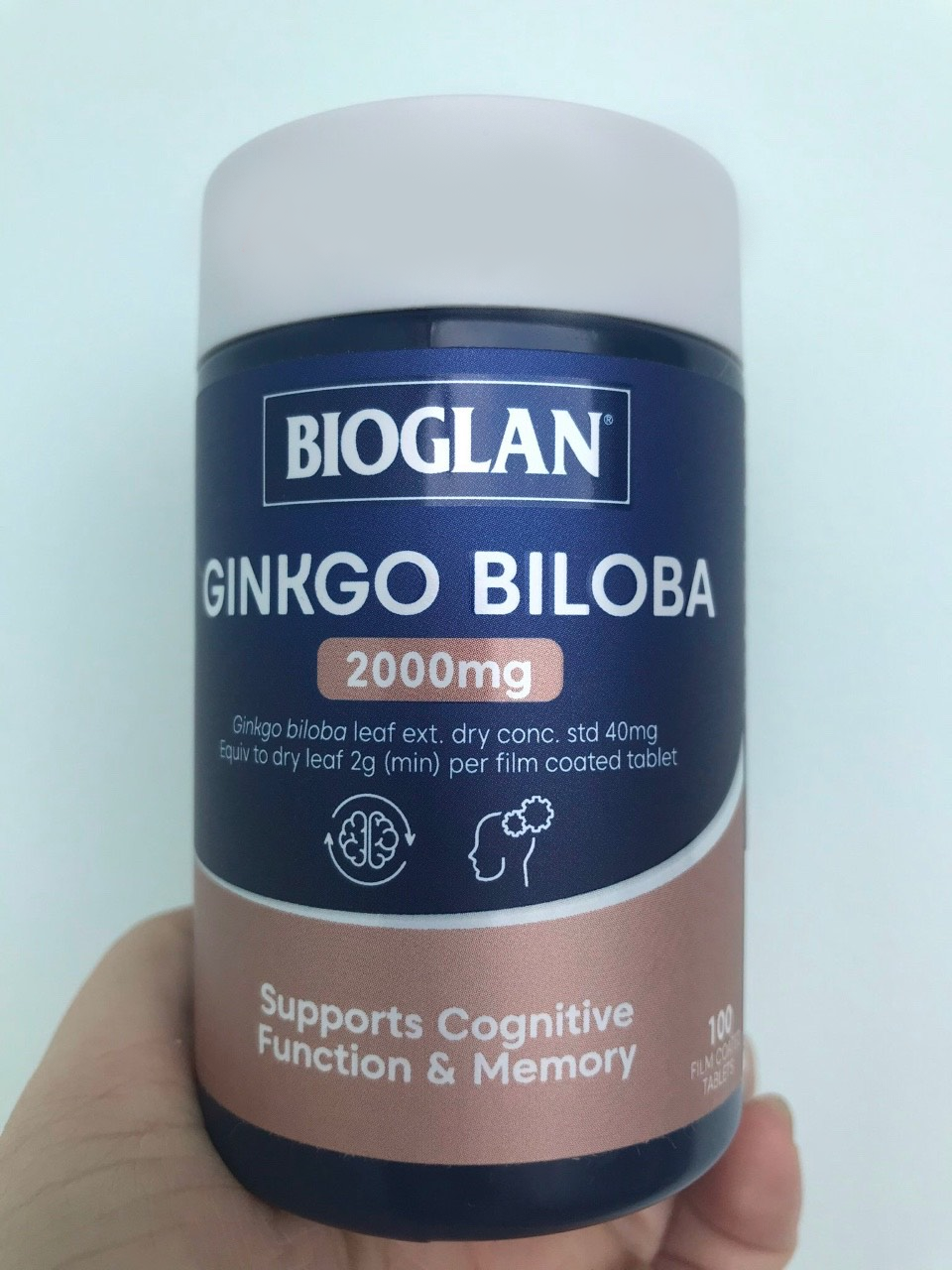 Viên uống Bioglan Ginkgo Biloba 2000mg - Hỗ trợ tăng cường trí nhớ và sự tập trung, cải thiện chức năng não bộ hữu ích cho người trưởng thành