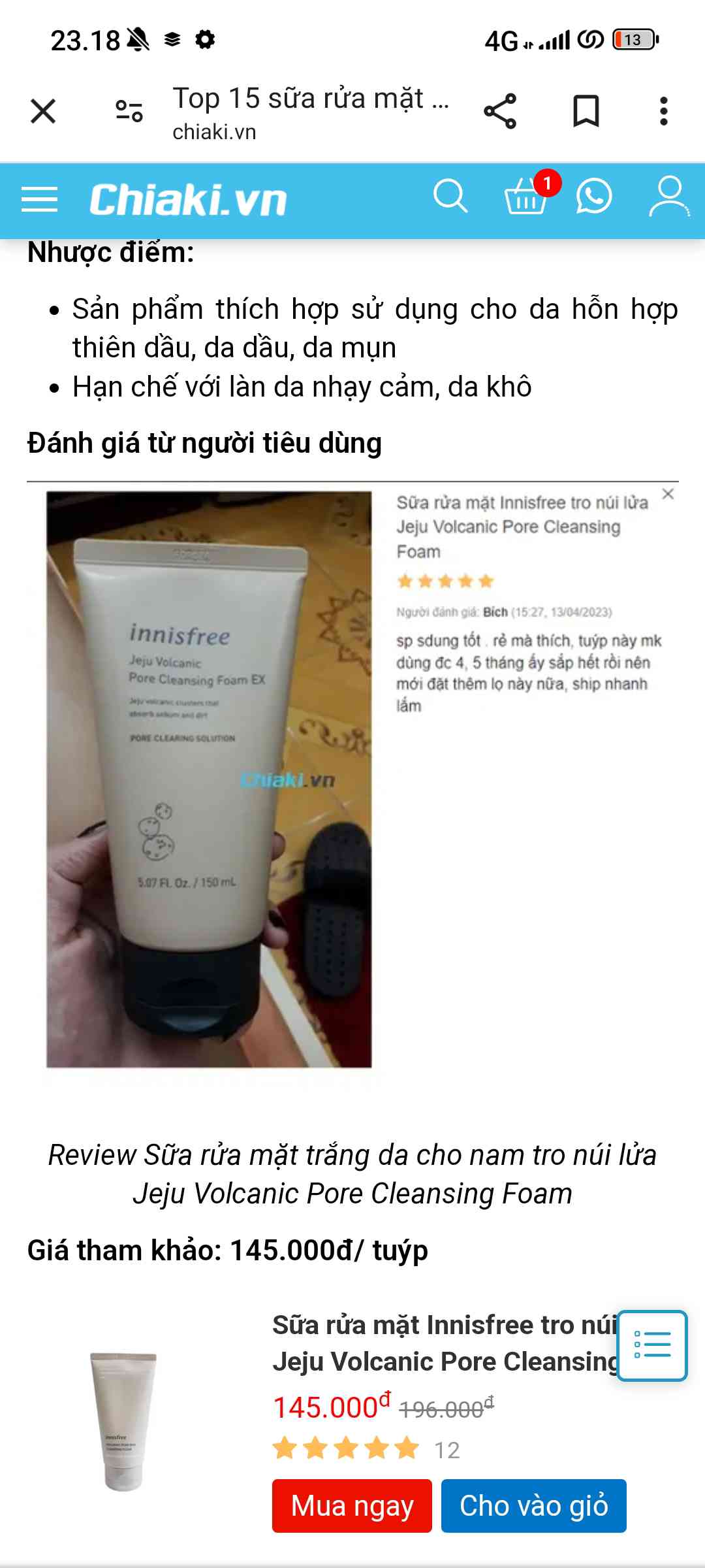 Sữa Rửa Mặt Innisfree Tro Núi Lửa Jeju Volcanic Pore Cleansing Foam 150ml - Làm Sạch Da, Kiểm Soát Dầu, Ngăn Mụn Cho Da Dầu, Da Nhạy Cảm