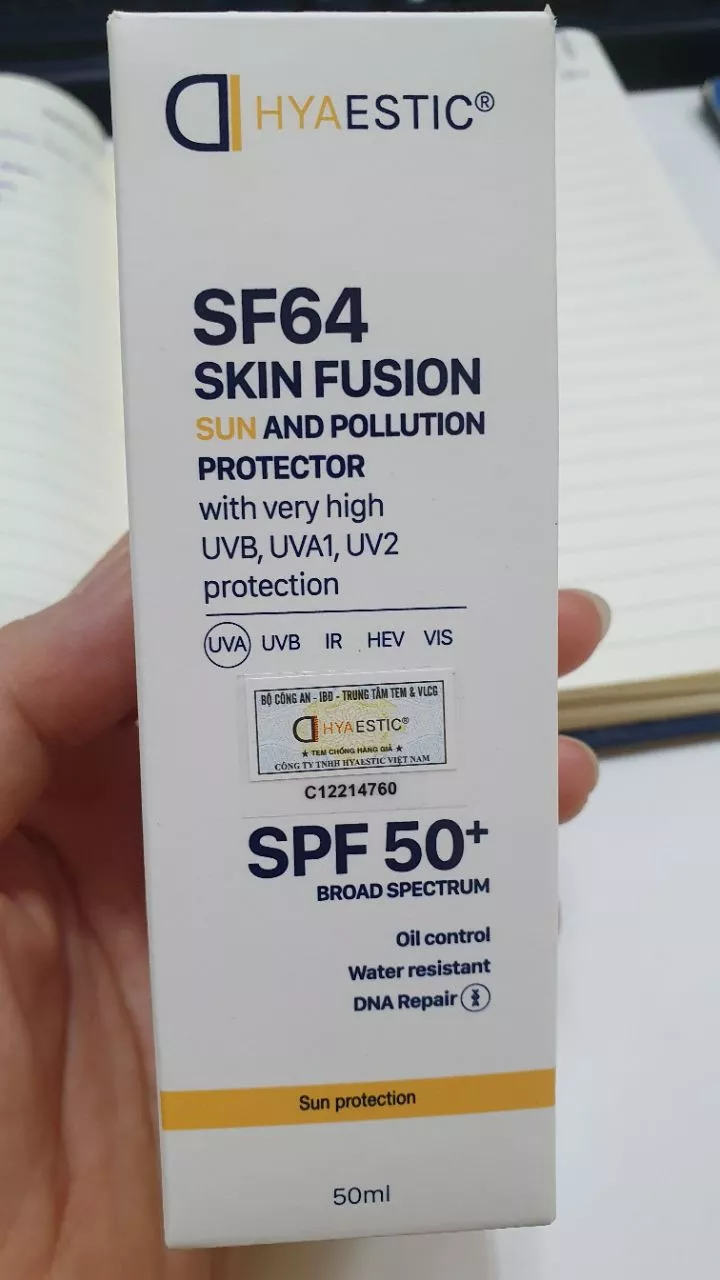 Kem Chống Nắng Hyaestic SF64 Skin Fusion SPF50+ - Bảo Vệ Da Tối Đa Trước Tia UV và Ô Nhiễm, Phù Hợp Mọi Loại Da 50ml