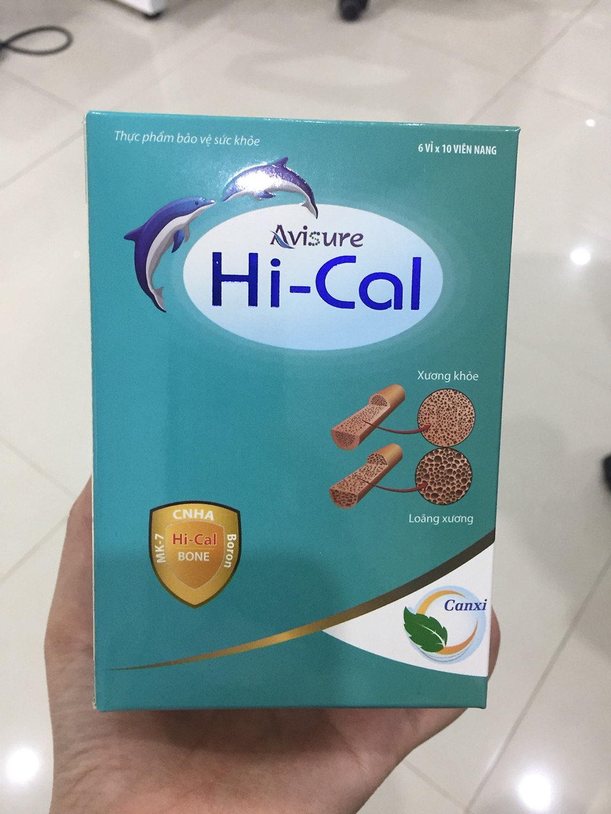 Viên uống bổ sung Canxi tự nhiên Avisure Hical 60 viên cho bà bầu - Hỗ trợ mẹ khỏe mạnh, thai nhi phát triển tốt