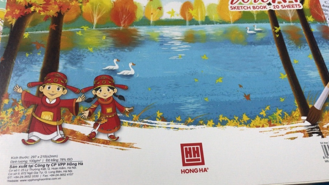 Vở Vẽ Lò Xò A4 Trạng Nguyên 20 Tờ Hồng Hà 4927 - Giấy Vẽ Chống Nhòe Mực, Bám Màu Tốt, Dễ Sử Dụng Học Sinh, Nghệ Sĩ
