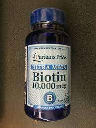 (Xách tay) Viên uống Biotin Ultra Mega 10,000mcg Puritan's Pride - Hỗ trợ giảm rụng tóc, đẹp da, tăng cường sức khỏe cho tóc và da 100 viên Mỹ chính hãng