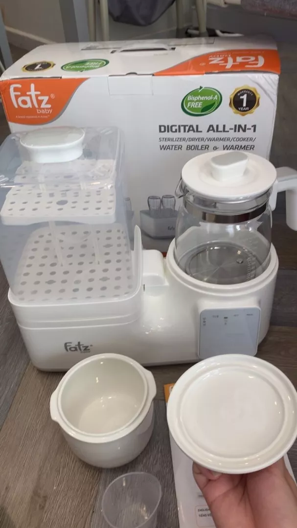 Máy Đun Nước Pha Sữa Đa Năng Fatzbaby Multimax 3 FB9322SJ - Chức Năng Nấu Cháo, Hâm Nóng, Tiệt Trùng - Sản Phẩm Hữu Ích Cho Mẹ và Bé