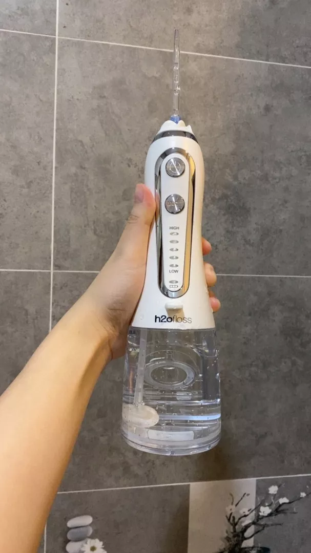 Máy tăm nước cầm tay H2ofloss HF6P phiên bản mới - Thiết bị chăm sóc răng miệng với 5 chế độ áp lực, chống nước IPX7, pin 2500mAh