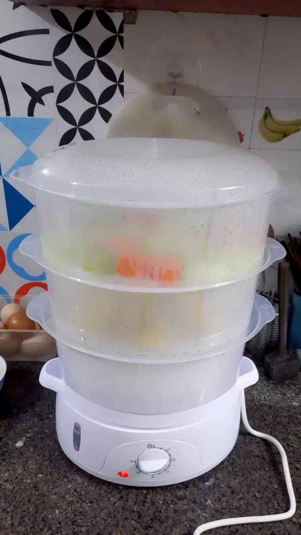 Nồi Hấp Điện Đa Năng 3 Tầng Braburg 9L - Thiết Kế Thời Trang, Tiết Kiệm Thời Gian Hấp Nhiều Món Ăn Khác Nhau