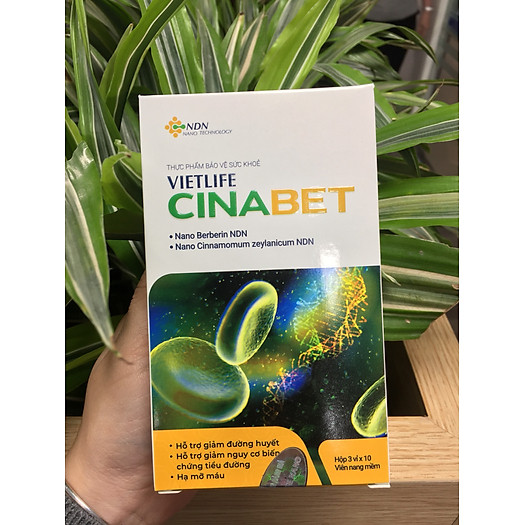 Viên uống hỗ trợ đường huyết Vietlife Cinabet - Chiết xuất thiên nhiên, vitamin và khoáng chất cho sức khỏe tiểu đường