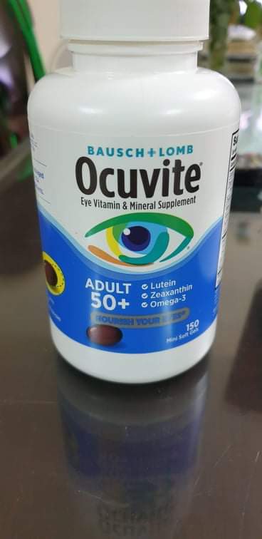 Viên Uống Bổ Mắt Ocuvite Adult 50+ Mỹ - Hỗ Trợ Thị Lực, Giảm Mỏi Mắt Cho Người Trên 50 Tuổi, Chứa Lutein & Omega-3