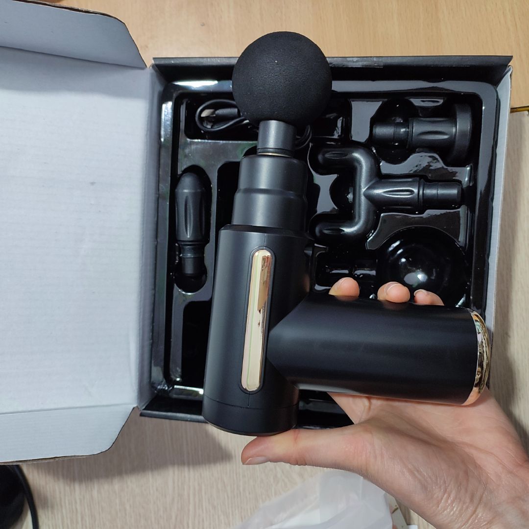 Máy Massage Vai Gáy Cầm Tay CTFAST-720 - Thiết Bị Massage Mini 6 Cấp Độ Giảm Đau, Kèm 4 Đầu Massage Chuyên Dụng