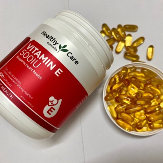 Viên uống Vitamin E Healthy Care 500IU 200 viên - Bổ sung Vitamin E làm đẹp da và tóc, hàng Úc chính hãng