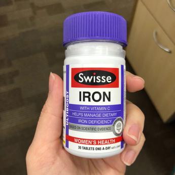 Viên uống bổ sung sắt Swisse Ultiboost Iron 30 viên của Úc - Hỗ trợ ngừa thiếu máu, tăng cường sức khỏe và hấp thụ sắt hiệu quả