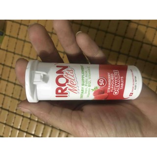 Viên Ngậm Bổ Sung Sắt Iron Melts - Hỗ Trợ Acid Folic, Vitamin B12 & C - Giúp Tăng Cường Sức Khỏe, Dễ Sử Dụng, Hộp 50 Viên
