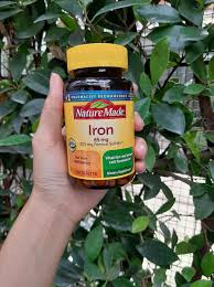 Viên uống bổ sung sắt Nature Made Iron 65mg - Hỗ trợ sức khỏe cho bà bầu, phòng ngừa thiếu máu, tăng cường miễn dịch, 365 viên