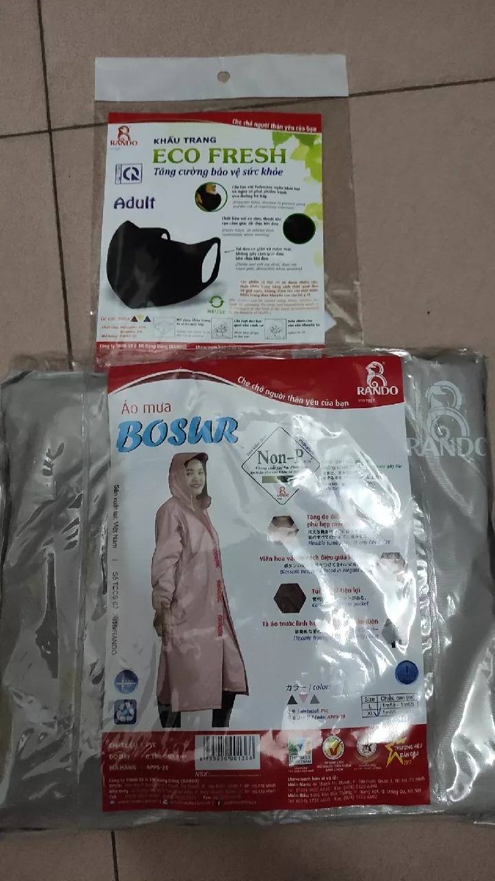 Áo Mưa Rando Bosur Bít Sườn Cao Cấp 1 Người Mặc - Chống Nước, Thiết Kế Gọn Nhẹ, Dễ Dàng Mang Theo Khi Du Lịch