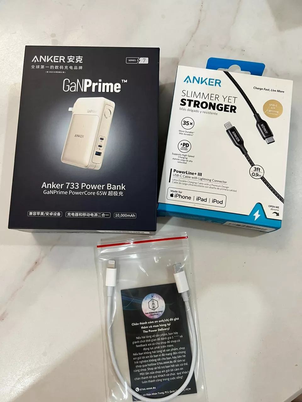 Củ Sạc Nhanh 10000mAh Anker 733 GaNPrime - Sạc Dự Phòng 3 Cổng USB, Thiết Kế Gọn Nhẹ, Đa Năng, An Toàn, Tiện Lợi