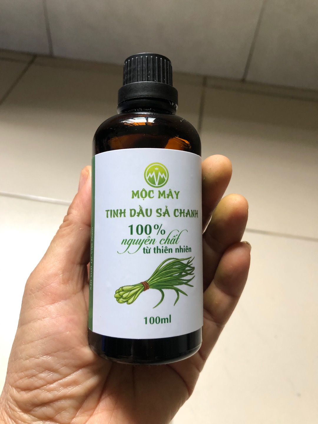 Tinh Dầu Sả Chanh Organic Mộc Mây 100% Từ Thiên Nhiên - Sản Phẩm Hữu Cơ Lành Tính Giúp Thư Giãn Và Kháng Khuẩn, Dung Tích 10ml/50ml/100ml