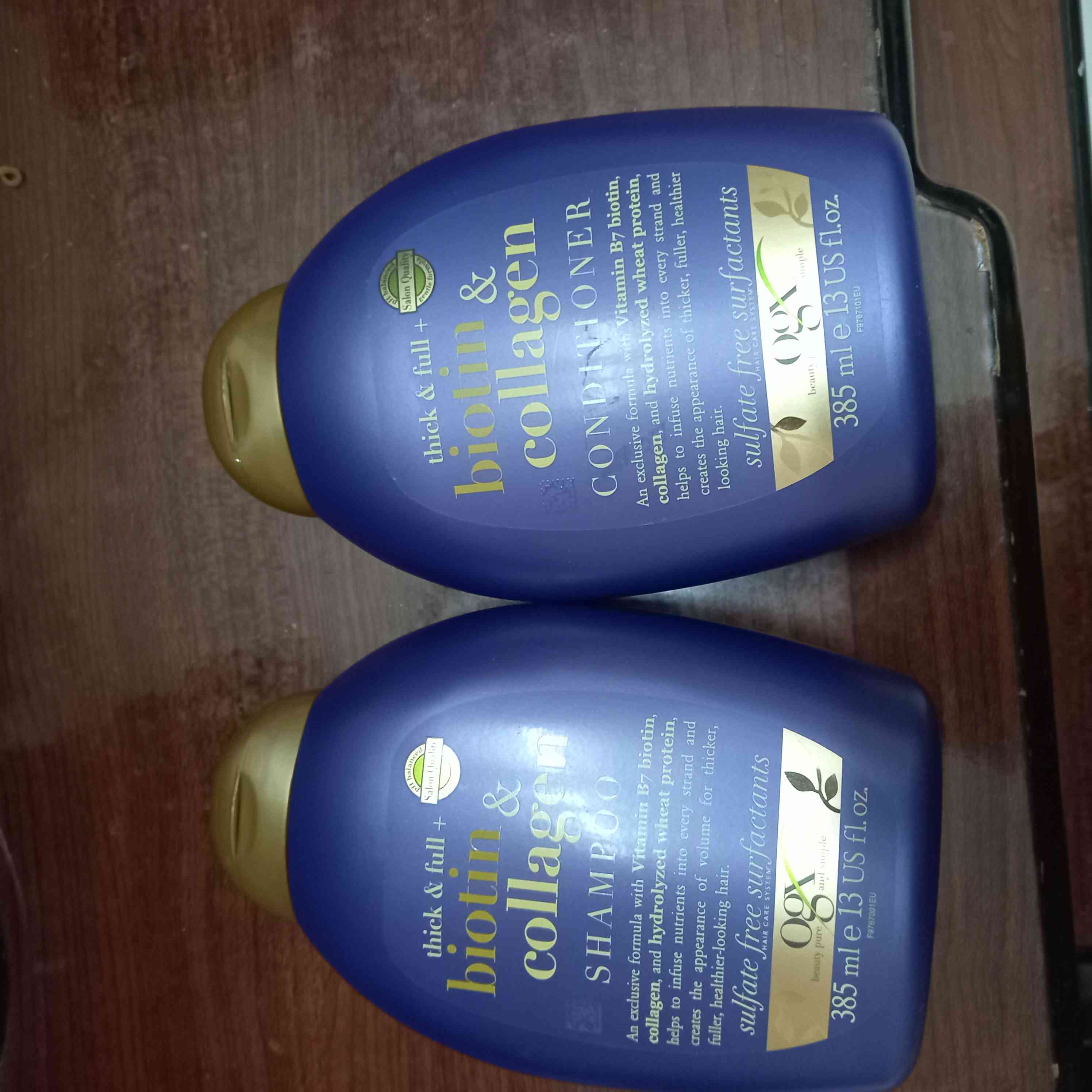 (Xách tay) Dầu Gội Biotin & Collagen OGX Tím 385ml - Hỗ Trợ Ngăn Rụng Tóc, Phục Hồi Tóc Hư Tổn, Dưỡng Tóc Bóng Mượt Mỹ chính hãng
