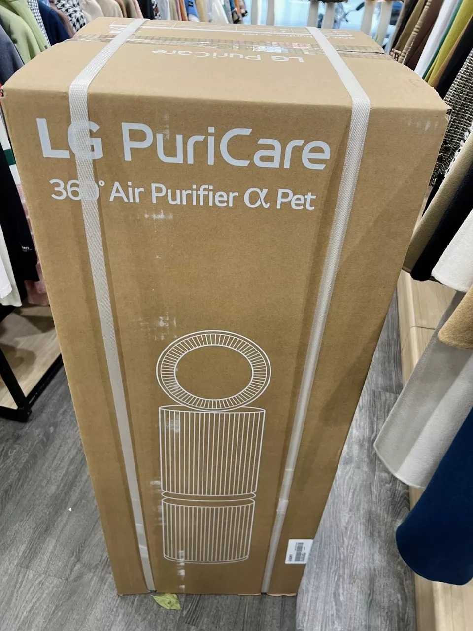 Máy lọc không khí LG PuriCare 360 Alpha PET 2 tầng AS10GDBY0 - Lọc bụi siêu mịn PM0.01, Diện tích 104m², Kết nối Wifi, Giá tốt