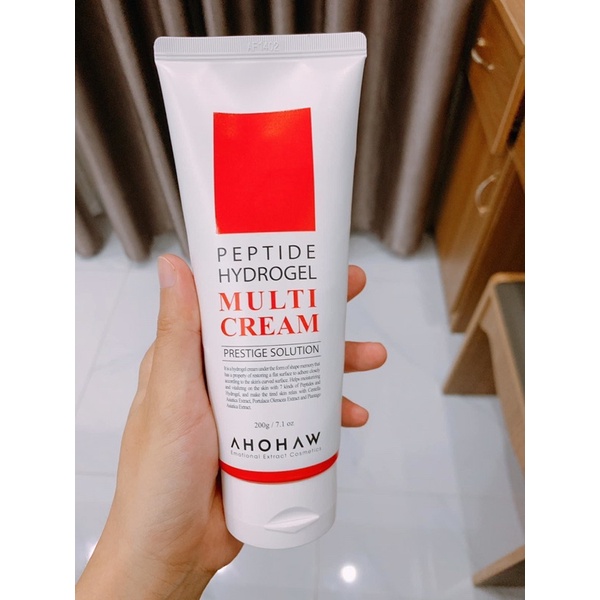 Kem Dưỡng Trắng Trẻ Hóa Ahohaw Peptide Hydrogel Multi Cream 200g - Dưỡng Ẩm, Căng Bóng, Chăm Sóc Da Đa Năng Hàn Quốc