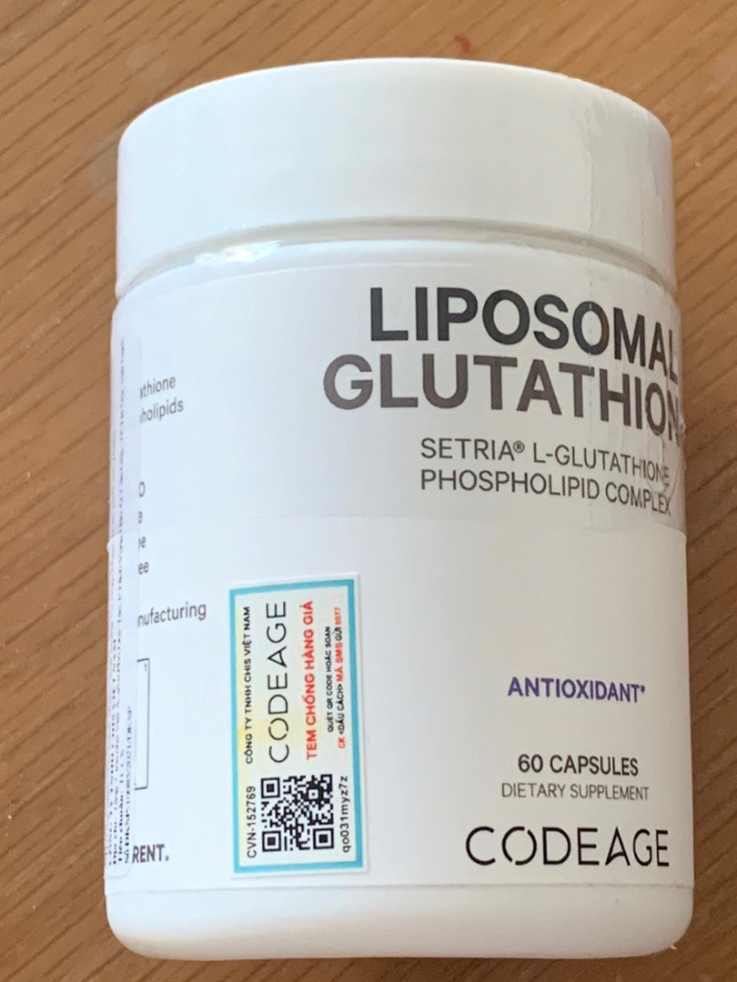 Viên Uống Trắng Da Codeage Liposomal Glutathione - 60 Caps