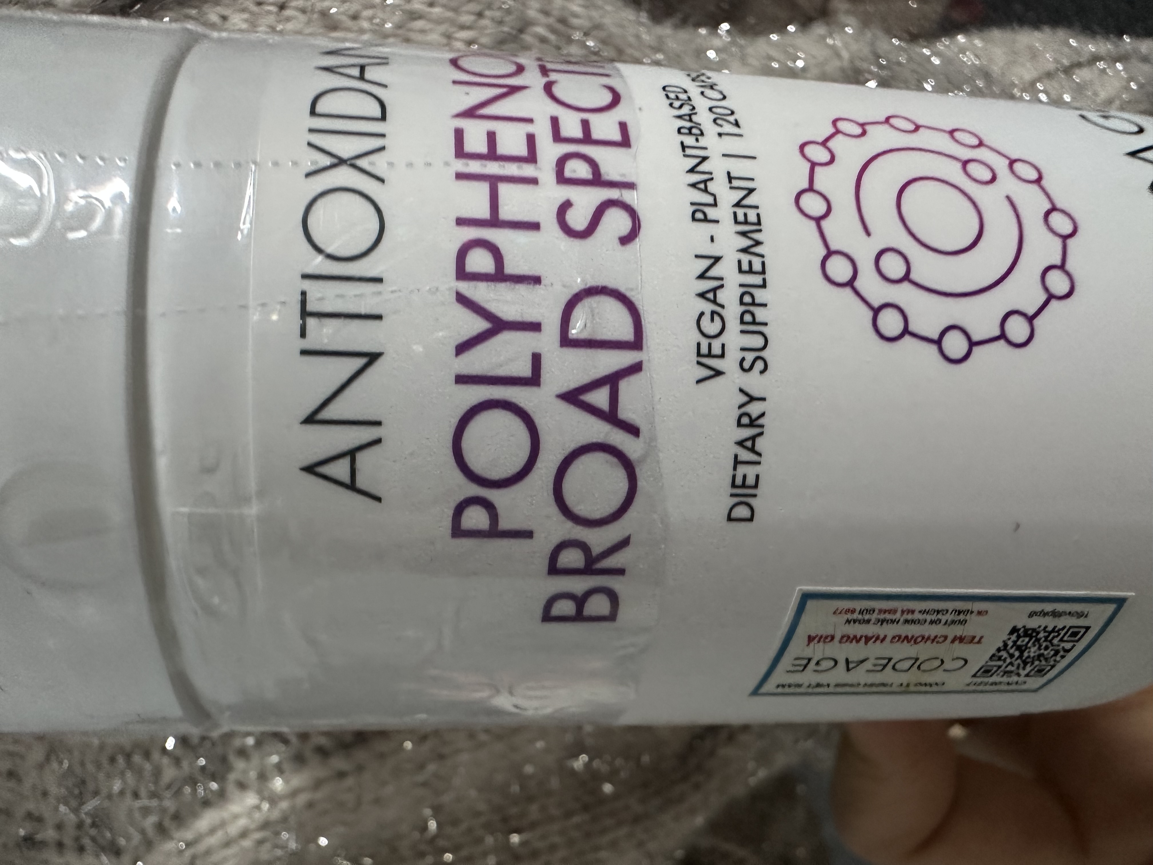 Viên Uống Chống Nắng Polyphenols Broad Spectrum Codeage - Giúp Bảo Vệ Da, Chống Oxy Hóa, Không GMO, Vegan, 120 Viên