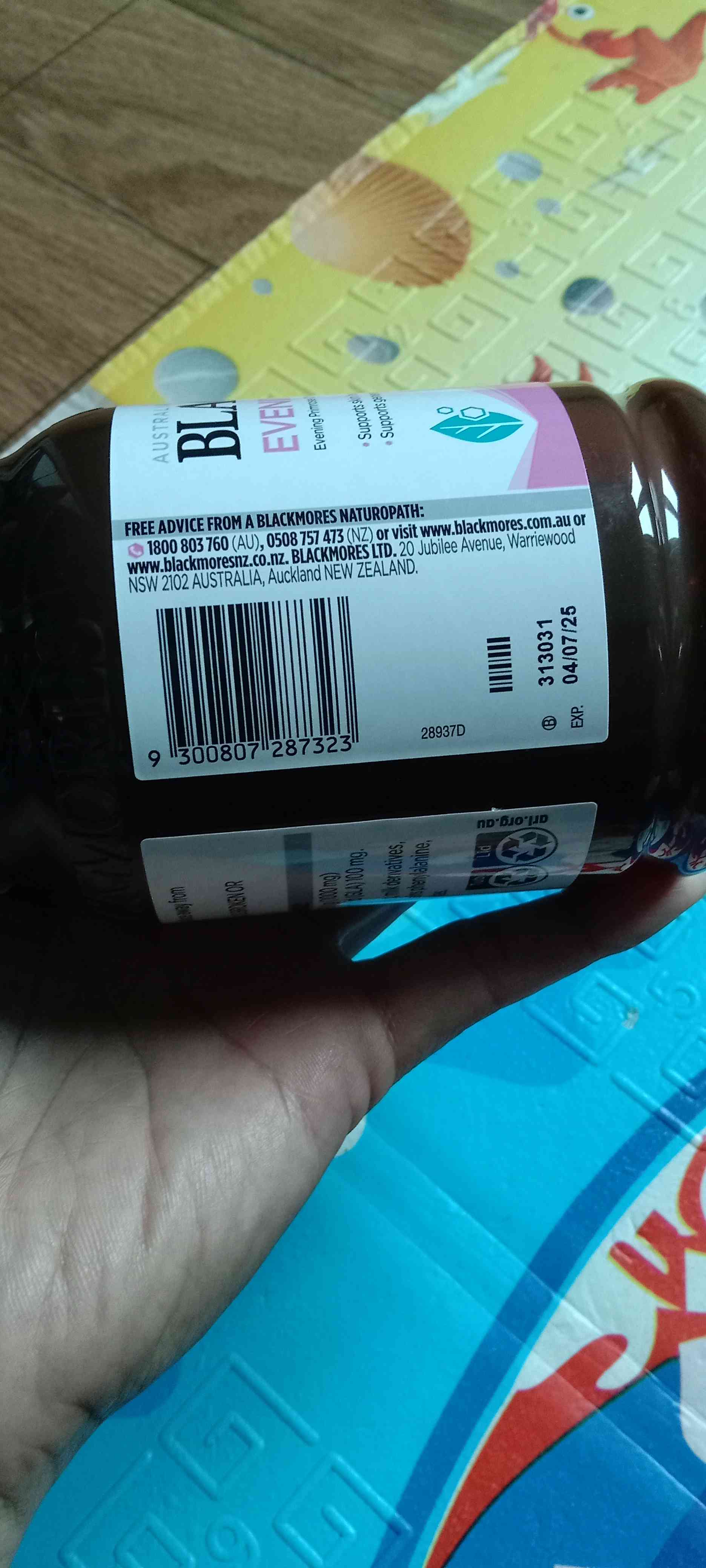 Tinh Dầu Hoa Anh Thảo Blackmores Evening Primrose Oil 190 Viên - Bổ Sung Omega-6, Hỗ Trợ Làm Đẹp Da, Tóc và Cân Bằng Nội Tiết Tố