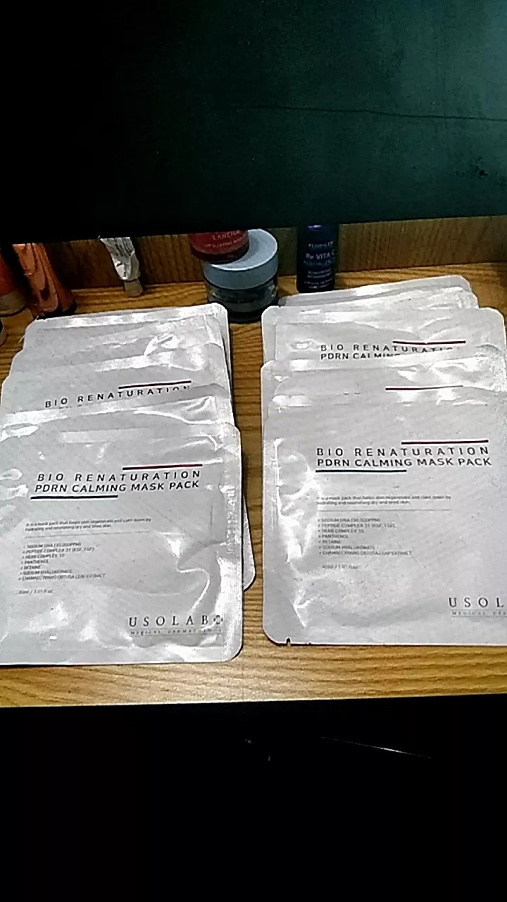 Mặt Nạ Usolab Bio Renaturation PDRN - Mặt Nạ Làm Dịu Da Tái Tạo Chống Lão Hóa, Chăm Sóc Da Mỏng Yếu, 10 Miếng 30ml